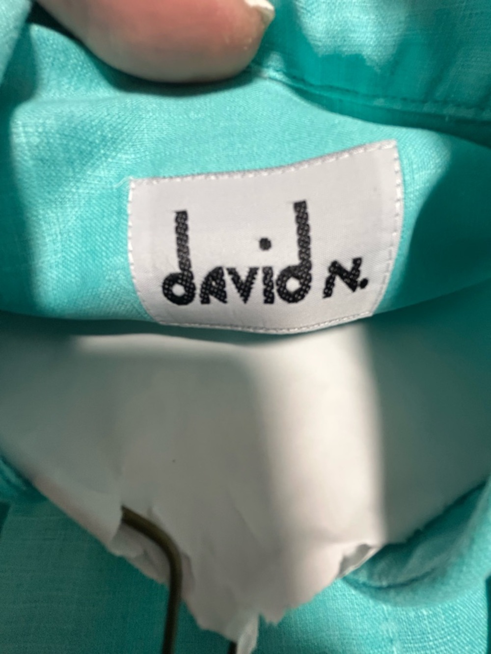 David N. Women’s Button-Down Shirt in Aqua